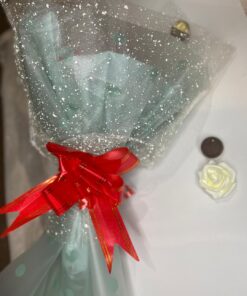 Ferrero Rocher Chocolates in a Bouquet with a White Mesh Theme