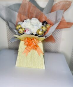Vase Ensemble with Chocolates and Ferrero Rocher in a Bouquet